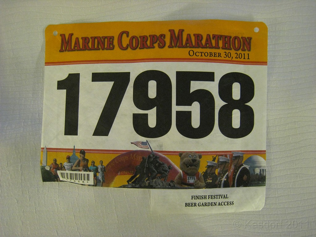 MCM 2011 085.JPG - The 36th Marine Corp Marathon in Washington DC was run on October 30, 2011. My first Marine Corp, and my second full marathon.